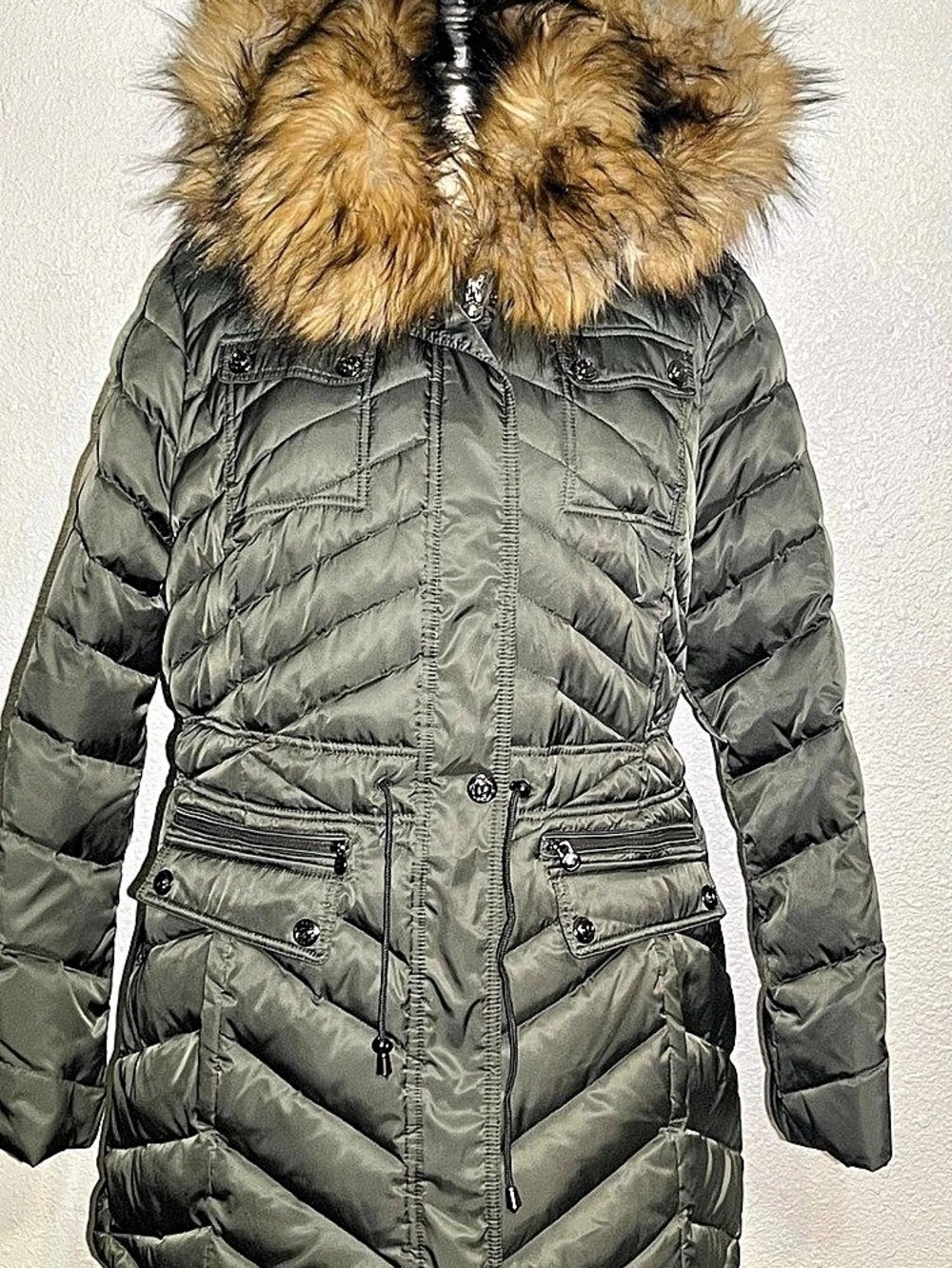 Laundry by Shelli Segal Women's Olive Puffer Coat size XL